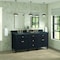 James Martin Vanities 72'' Double Vanity, Black Onyx w/ 3 CM Parisien Bleu Quartz Top 424-V72-BKO-3PBL - alternate 3